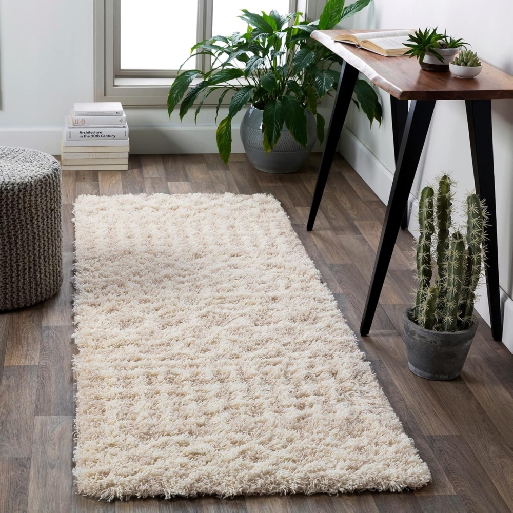 Surya Hochflor-Teppich DUBAI, rechteckig, Höhe: 52 mm, Shaggy Hochflorteppich, Flauschiger, Boho Wohnzimmerteppich/Läufer Bild 1