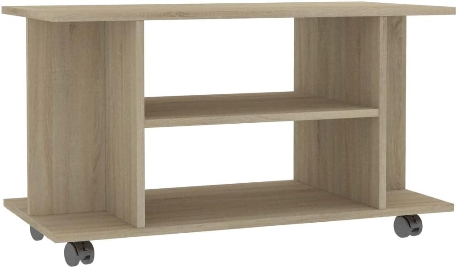 vidaXL TV-Schrank mit Rollen Sonoma-Eiche 80x40x45 cm Holzwerkstoff 800192 Bild 1