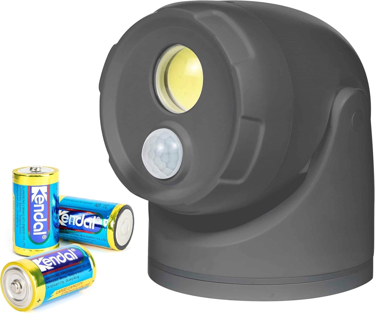 Northpoint LED Wandstrahler LED Batterie Spot Strahler Flutlicht Bewegungsmelder inkl. D-Batterien Bild 1