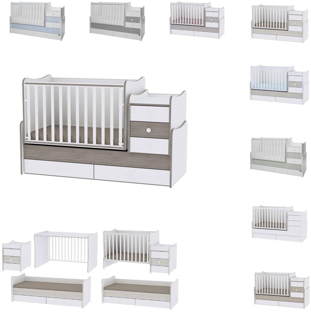 Lorelli 'Maxi Plus New' Babybett mit Schaukelfunktion weiß/grau Bild 1
