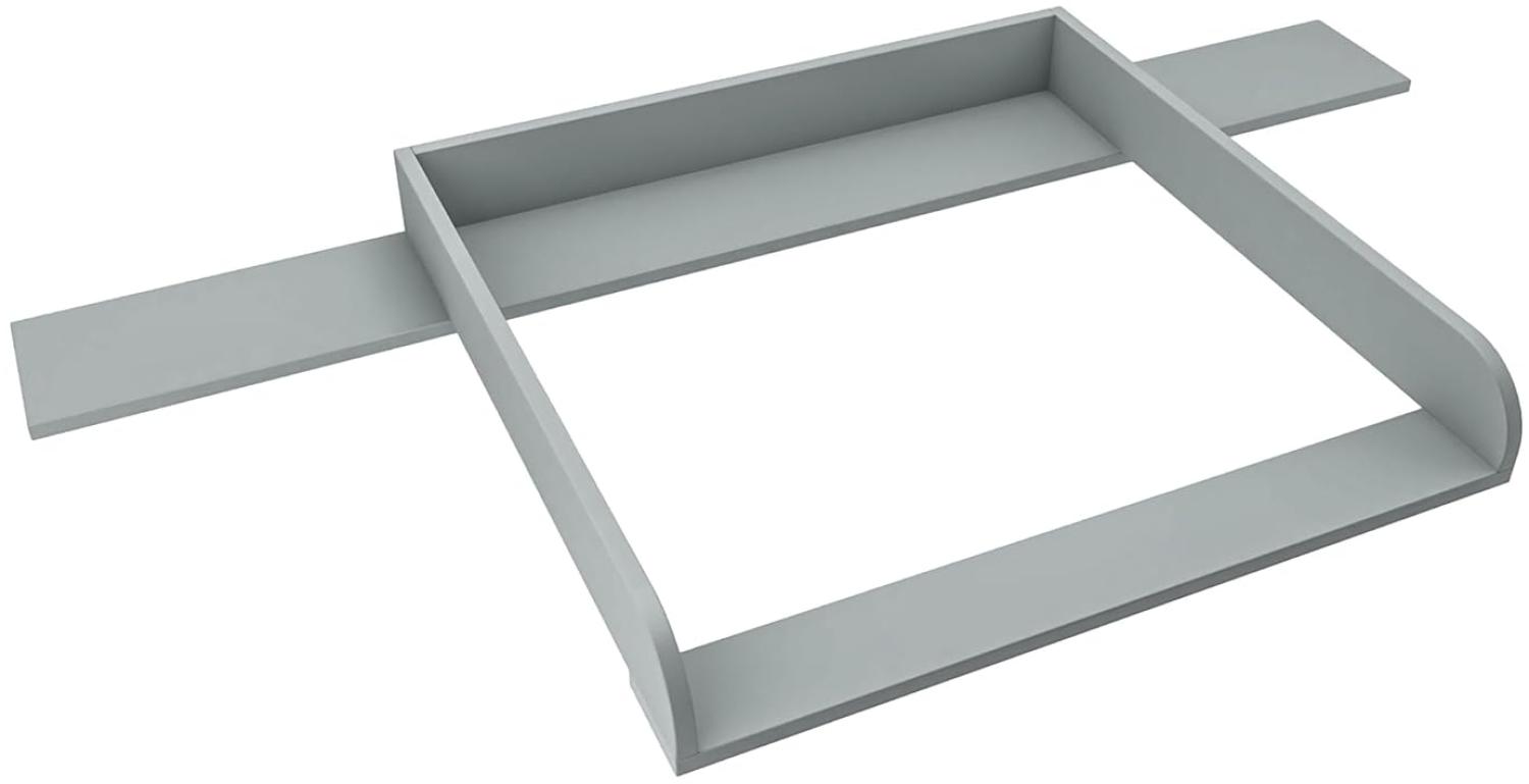 REGALIK Wickelaufsatz für Hemnes Kommode mit 8 Schubladen IKEA 78cm x 80cm - Abnehmbar Wickeltischaufsatz für Kommode in Asche - Abgeschlossen mit ABS Material 2mm mit Abgerundeten Frontplatten Bild 1