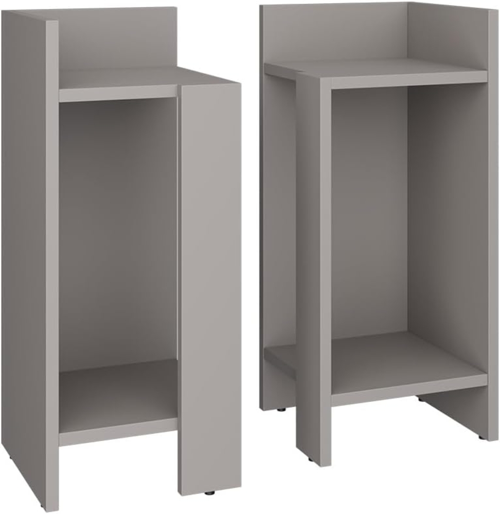 Nachttisch Lenar Greige 2er-Set Vicco Bild 1