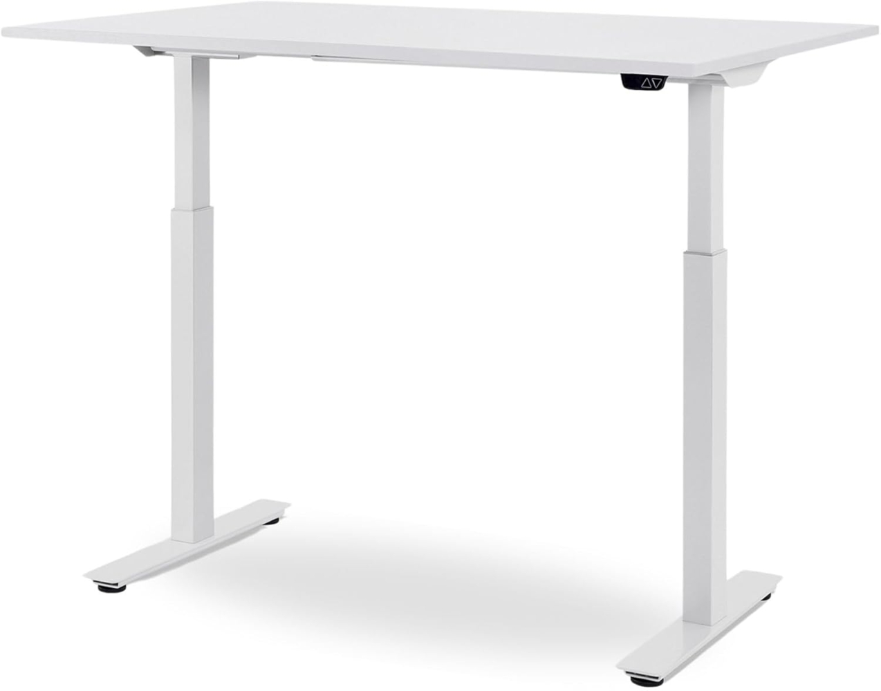 120 x 60 cm WRK21® SMART - Elmau Buche / Weiss elektrisch höhenverstellbarer Schreibtisch Bild 1