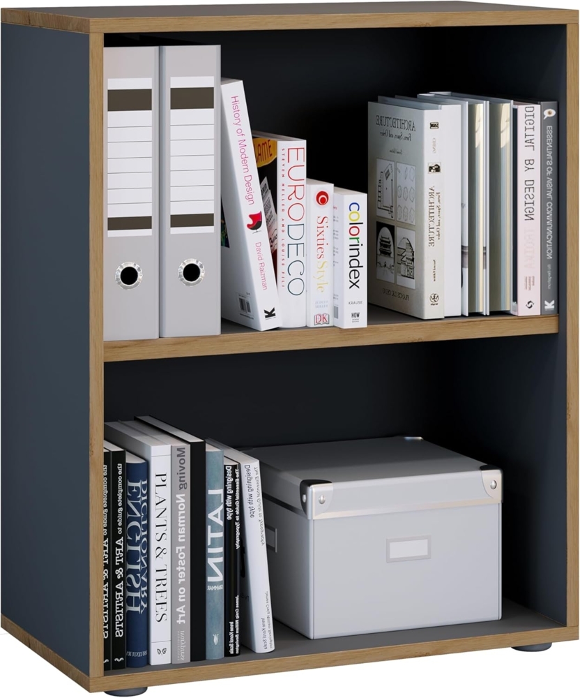 VCM Büroregal & Bücherregal Salia 920709 Anthrazit H. 74 x B. 60 x T. 33 cm Bild 1