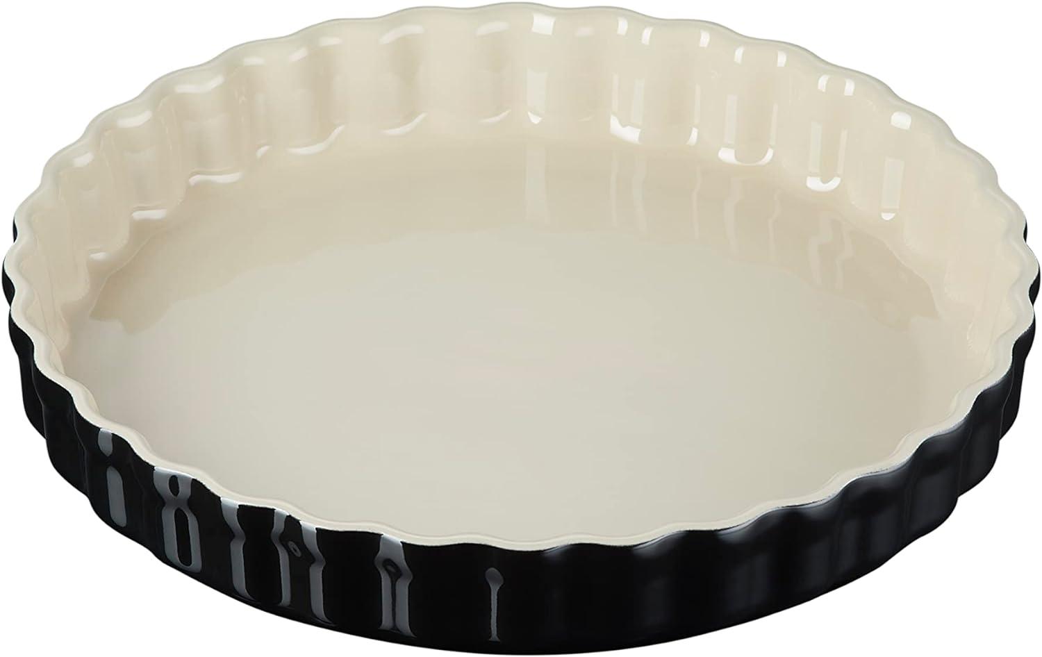 Tarteform 28 cm Schwarz Poterie Le Creuset - Backofen geeignet Bild 1