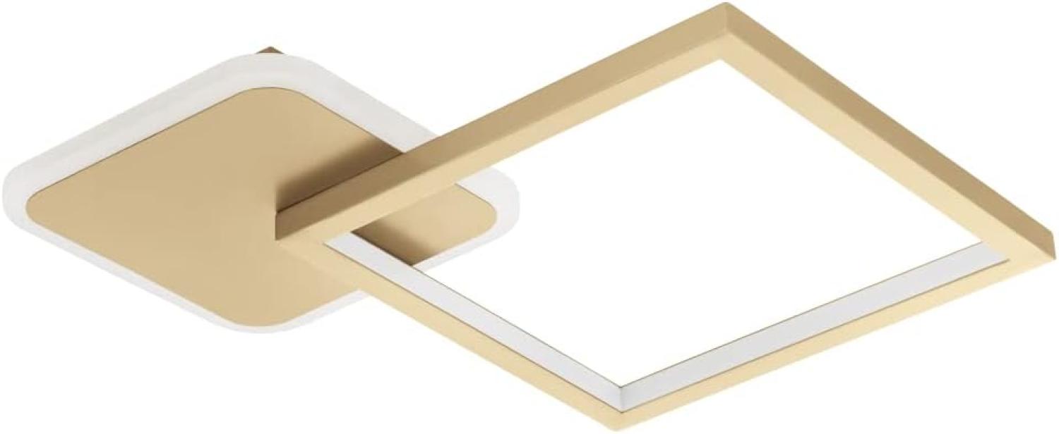 Eglo 900424 Deckenleuchte GAFARES Kunststoff weiss, gold LED 15W 3000-6500K L:33cm B:33cm H:5cm dimmbar Bild 1