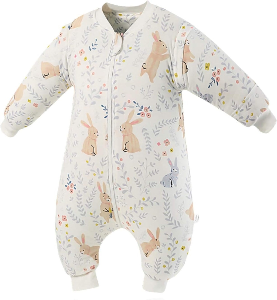 SONARIN Babyschlafsack mit Beinen Schlafsack mit Füße,abnehmbaren Ärmeln,dünn,2,5 Tog,Bio-Baumwolle Bild 1