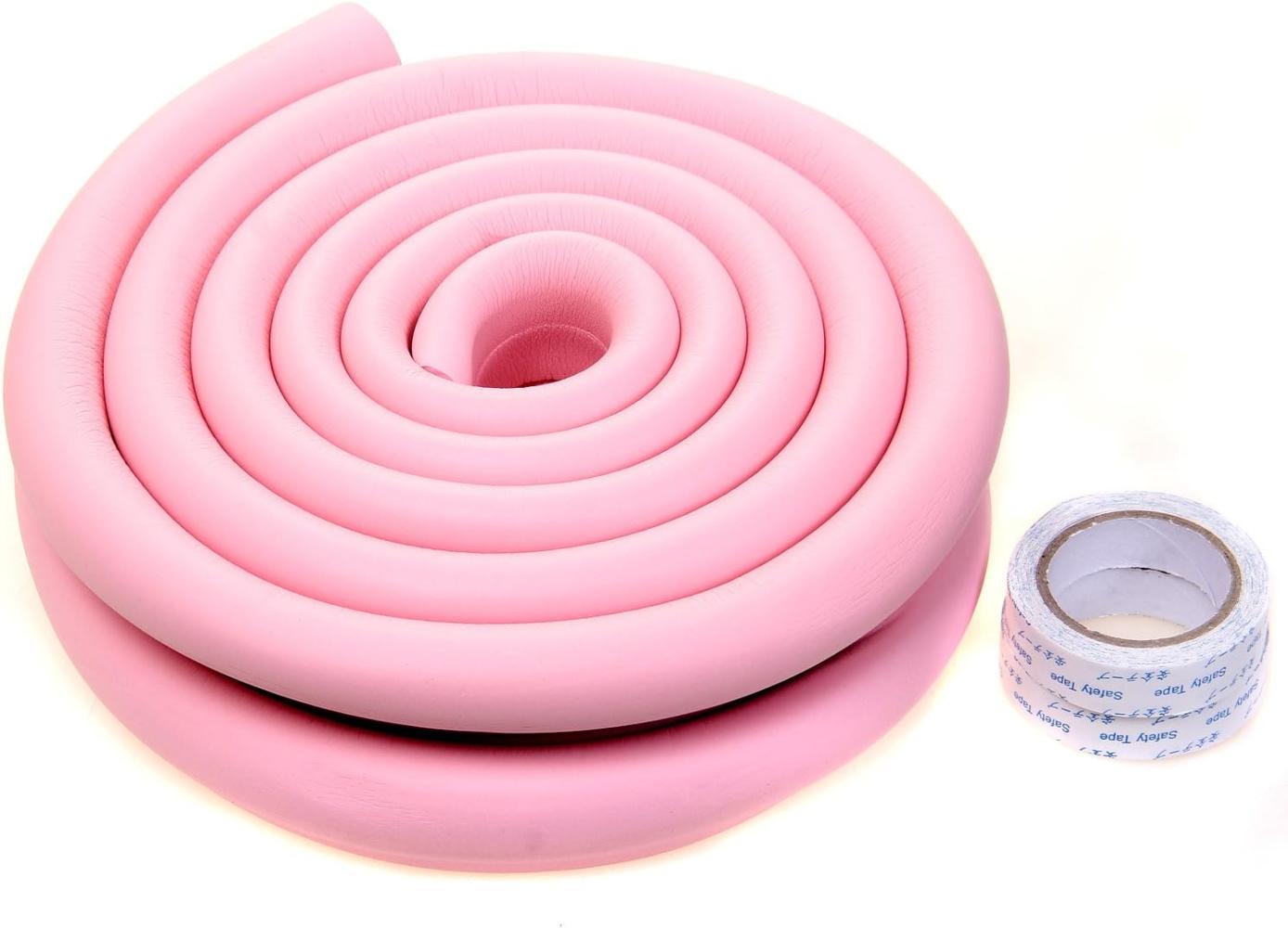 TUKA TKD7003 4M U-förmige Kantenschutz Extra Verdicken, Stoßschutz für Tisch und Möbel Kanten, Kindersicher Schwamm Kissen Anti-Kollisions-Stoßstange Streifen, Pink Bild 1