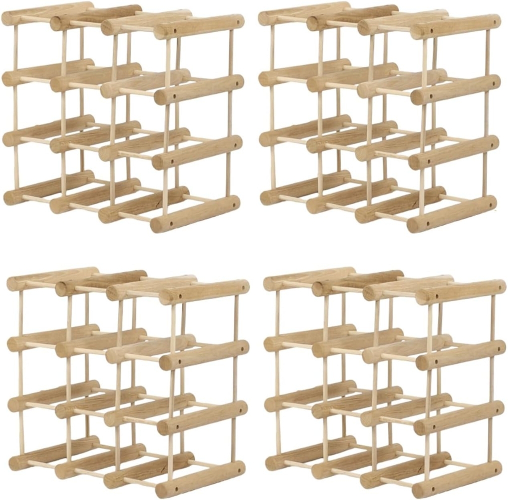 Modo24 Flaschenregal RW7 Eiche Nadelholz Massivholz Für 12 bis 76 Flaschen oder mehr, Weinregal Modular Flaschenregal Weinständer Flaschenständer Bild 1