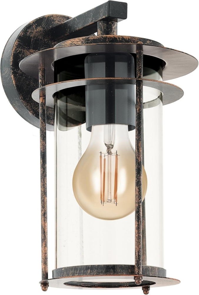 Eglo 96241 Outdoor Wandleuchte VALDEO kupferfarben-antik klar L:16,5cm H:27,5cm T:20cm IP44 Bild 1