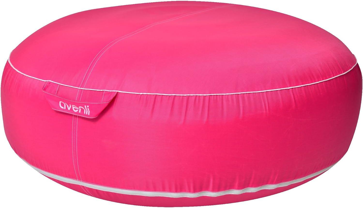 Jilong Campingstuhl Avenli Pouf Sitzkissen 98x38 cm Sitzsack aufblasbar gewebeverstärkter Bezug wasserfest Outdoor pink Bild 1