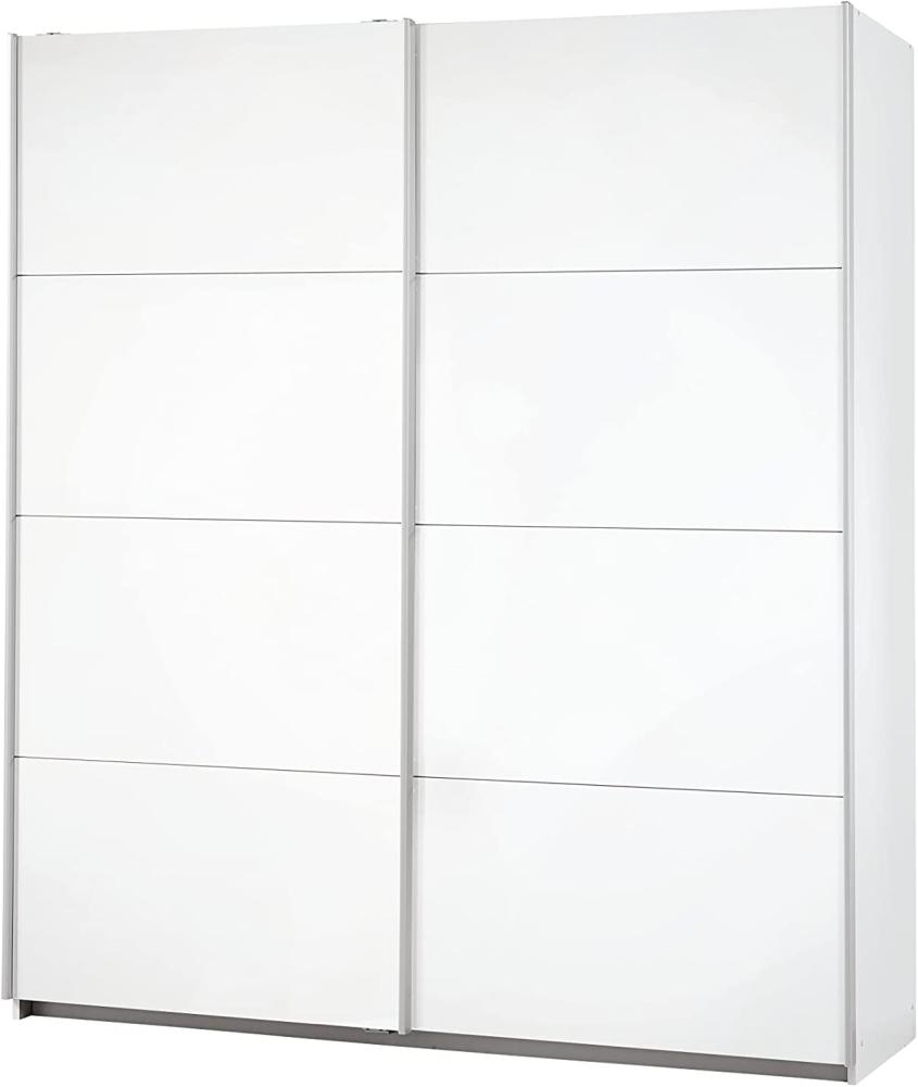 Rauch Möbel Caracas Schrank Kleiderschrank Schwebetürenschrank Weiß 2-türig inkl. Zubehörpaket Basic 2 Einlegeböden, 2 Kleiderstangen, BxHxT 181x210x62 cm Bild 1