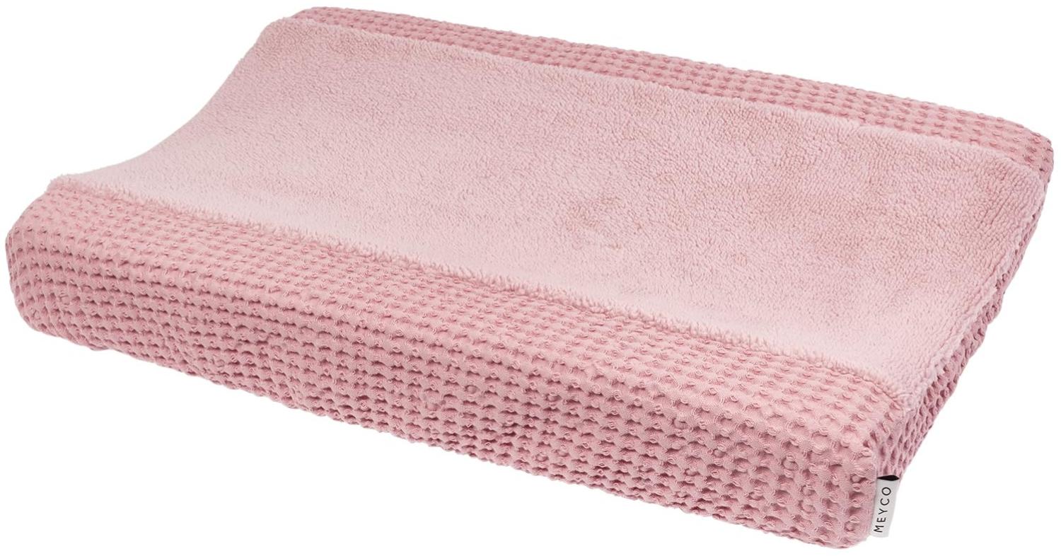 Meyco Baby Wickelauflagenbezug Waffel Teddy Old Pink (1-tlg), 50x70cm Bild 1