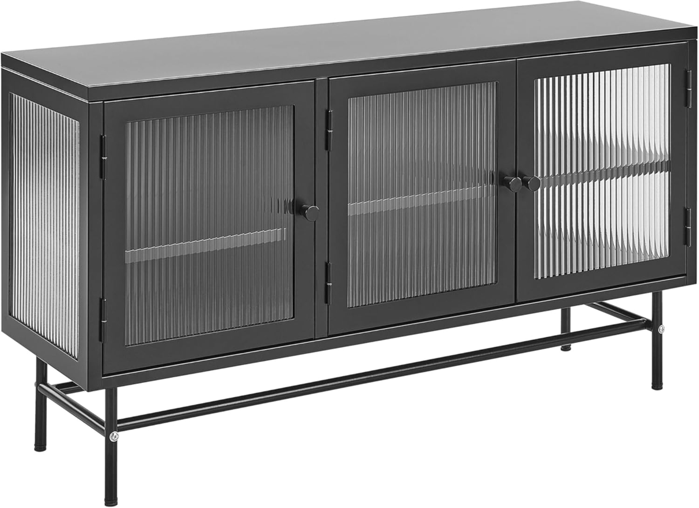 Vitrine DEVON Metall 115 cm 35 cm Schwarz Bild 1