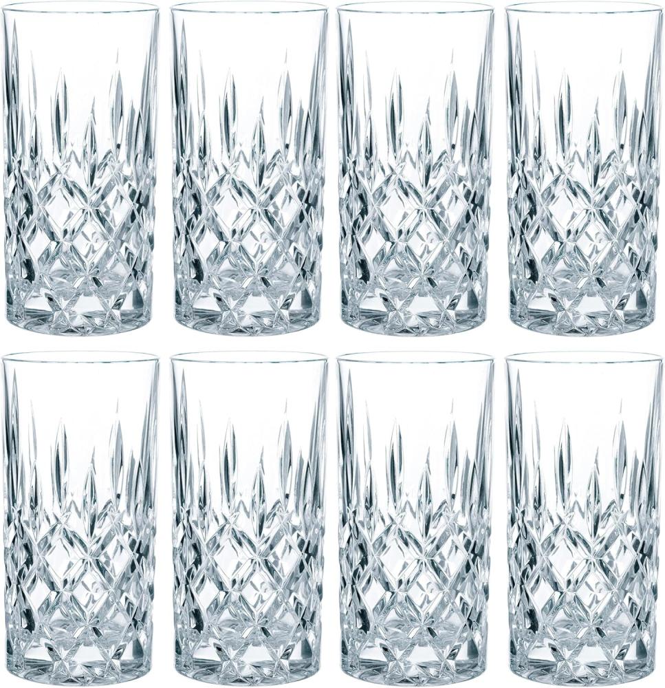 Nachtmann Noblesse Longdrinkglas Set, 8er Set, Wasserglas, Saftglas, Kristallglas, H 14. 8 cm, 375 ml Bild 1