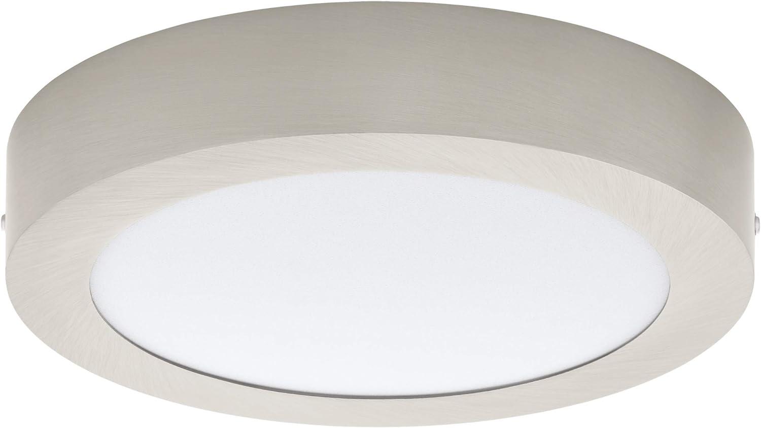 Eglo 94525 FUEVA 1 LED Deckenleuchte Aufbau nickel-matt, max. 16,47W Ø22,5cm rund 3000K Bild 1