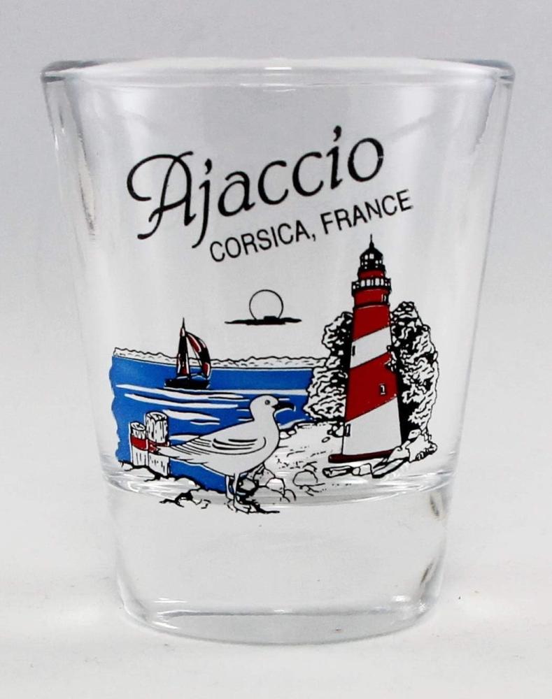 Ajaccio Corsica France Schnapsglas Leuchtturm Bild 1