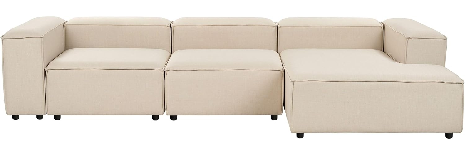 Linksseitiges Ecksofa ARDAL Stoff Beige Linksseitig Bild 1