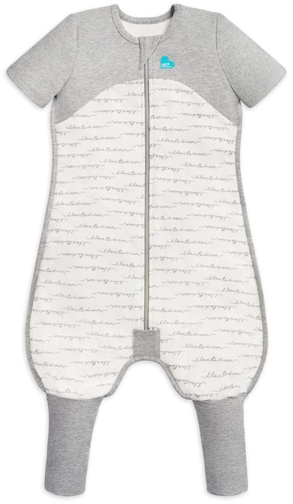 Love To Dream Schlafsack mit Füßen, 12-24 Monate, idealer Stoff für milde Temperaturen (18-24°C), statt Bettdecke, Schlafanzug Baby Winter, Babyschlafsack, Weiß Bild 1