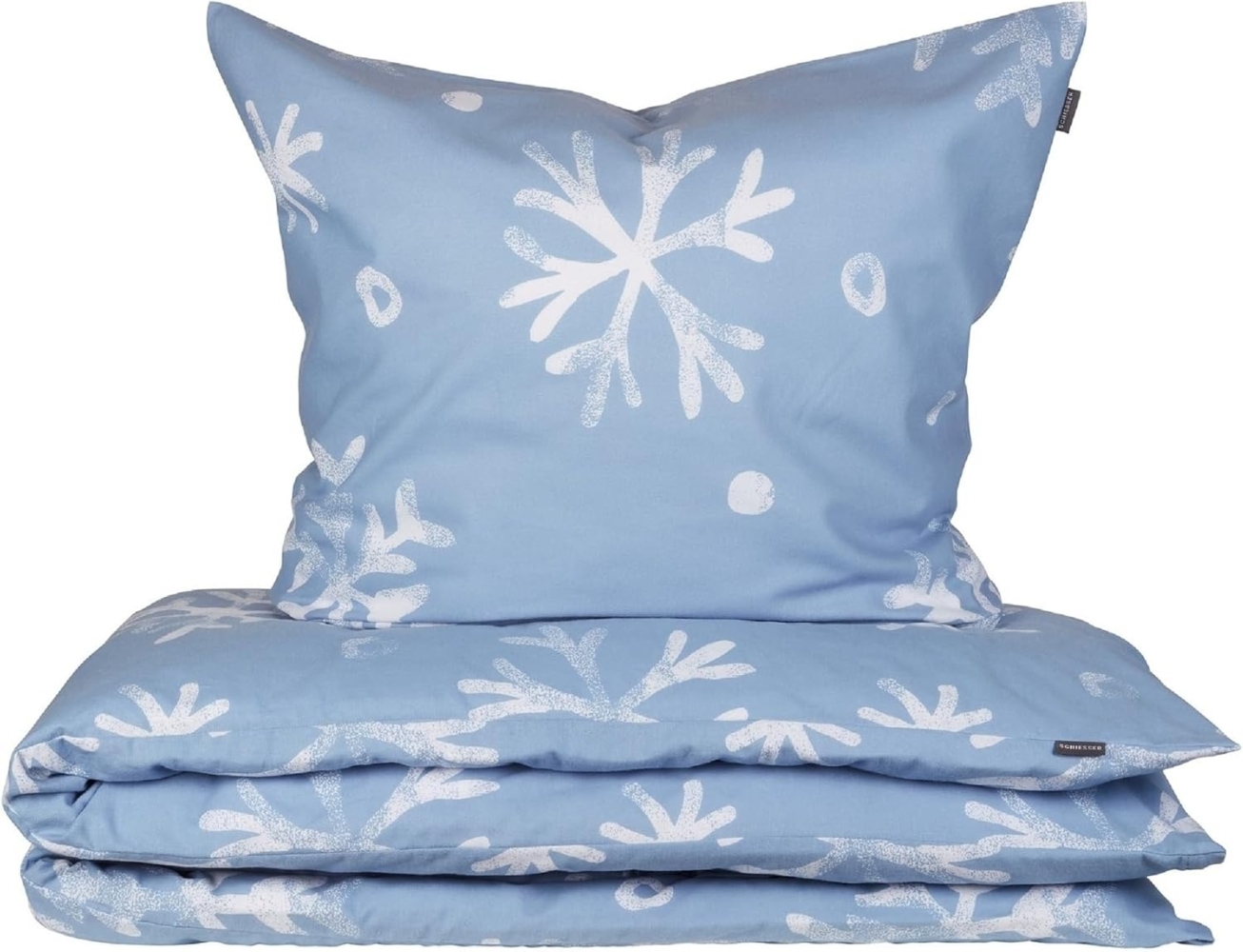 Schiesser Bettwäscheset Skadi - Feinbiber - 2-teilig - 155 x 220 cm - Blau Bild 1