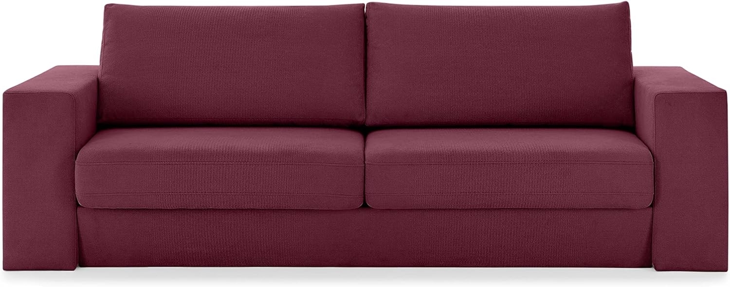 LOOKS by Wolfgang Joop Looks V-2 Designer Sofa mit Hockern und Regal, 2 Sitzer Couch, Funktionssofa, rot, Sitzbreite 200 cm Bild 1