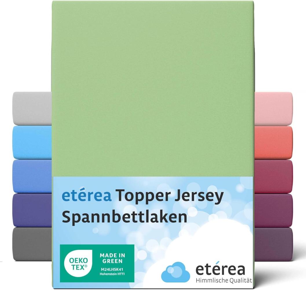 etérea Jersey Topper Spannbettlaken Spannbetttuch Minze 140x200 - 160x200 cm Bild 1