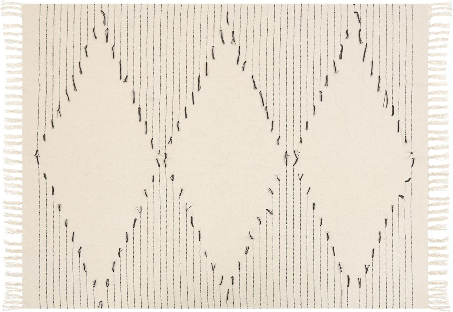 Beliani 'Uluyol' Kuscheldecke, Baumwollmischgewebe beige, 130 x 170 cm Bild 1