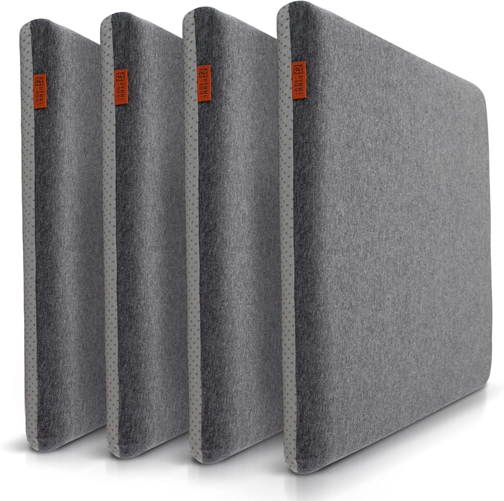 DYNMC you Sitzkissen Stuhlkissen 40x40 - Eckig Set Mittelhart, Sitzkissen Bank Memory Schaumstoff - Sitzpolster Stuhl Bild 1