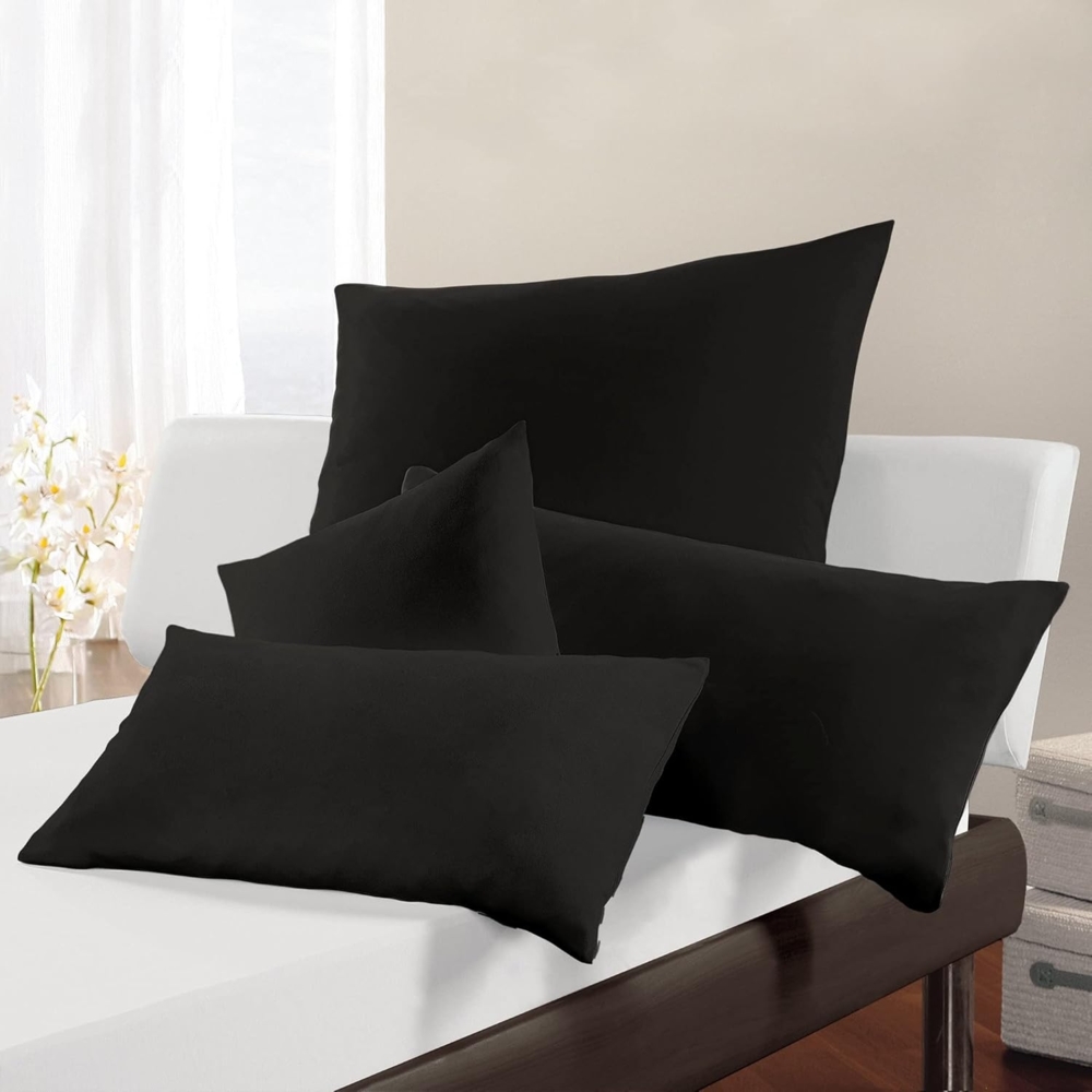 Estella Fein Jersey Kissenhülle 40x80 cm Atelier JerseyKissen schwarz Bild 1
