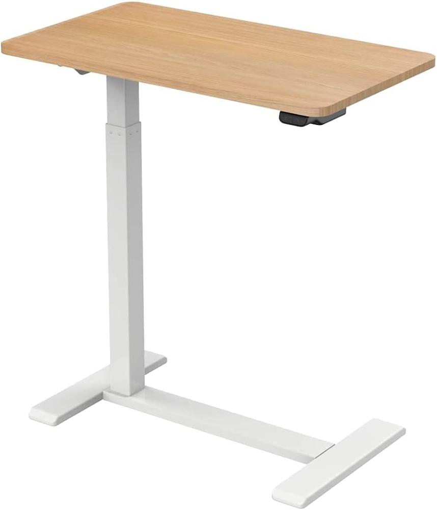 Flexispot Beistelltisch Höhenverstellbarer, Beistelltisch, Sofatisch mit Rollen, Esstisch, Magazine und Bücher aufbewahren, Laptoptisch mit Tischplatte Bild 1