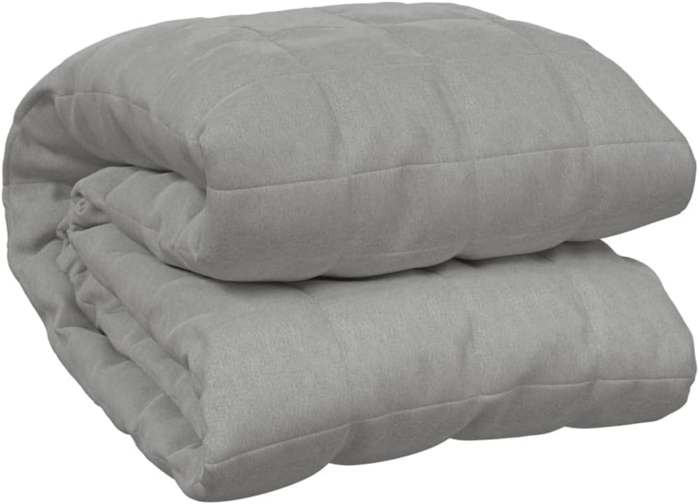 vidaXL Gewichtsdecke Stoff, 1 x Gewichtsdecke, Hellgrau, 135x200 cm, Baumwolle, 6 kg Bild 1