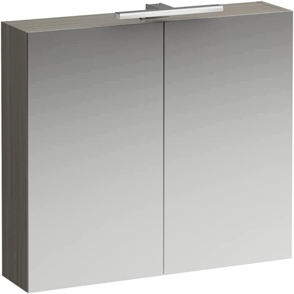 LAUFEN BASE Spiegelschrank 800 mm, 2 Türen, LED- Licht Element, Farbe: Ulme hell - H4028021102621 Bild 1