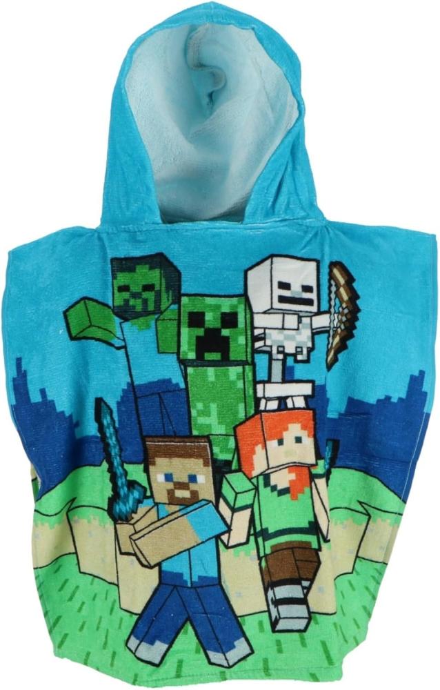 Minecraft Badeponcho – Weicher und saugfähiger Hoodie 100% Baumwolle Bild 1