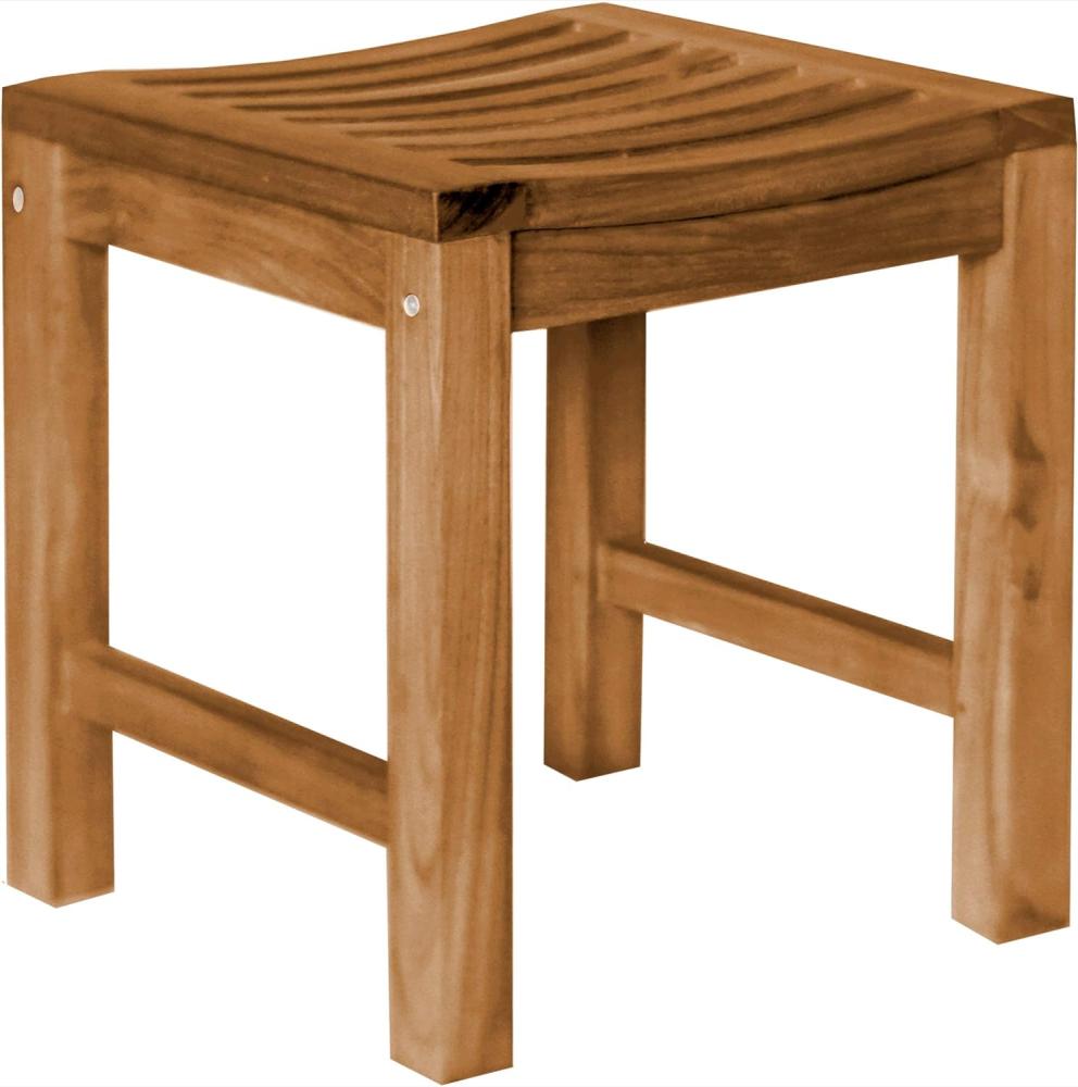 Hocker Fussbank Ferrara Teak Massivholz von Teako Design Bild 1