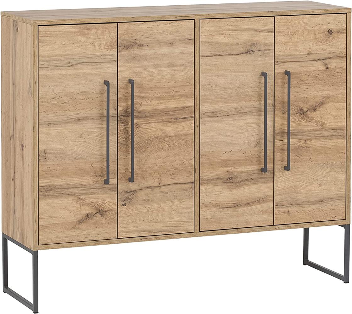 SCHILDMEYER Kommode Sideboard Schrank Anrichte eiche landhaus 112,4 x 94,2 x 33 cm Bild 1