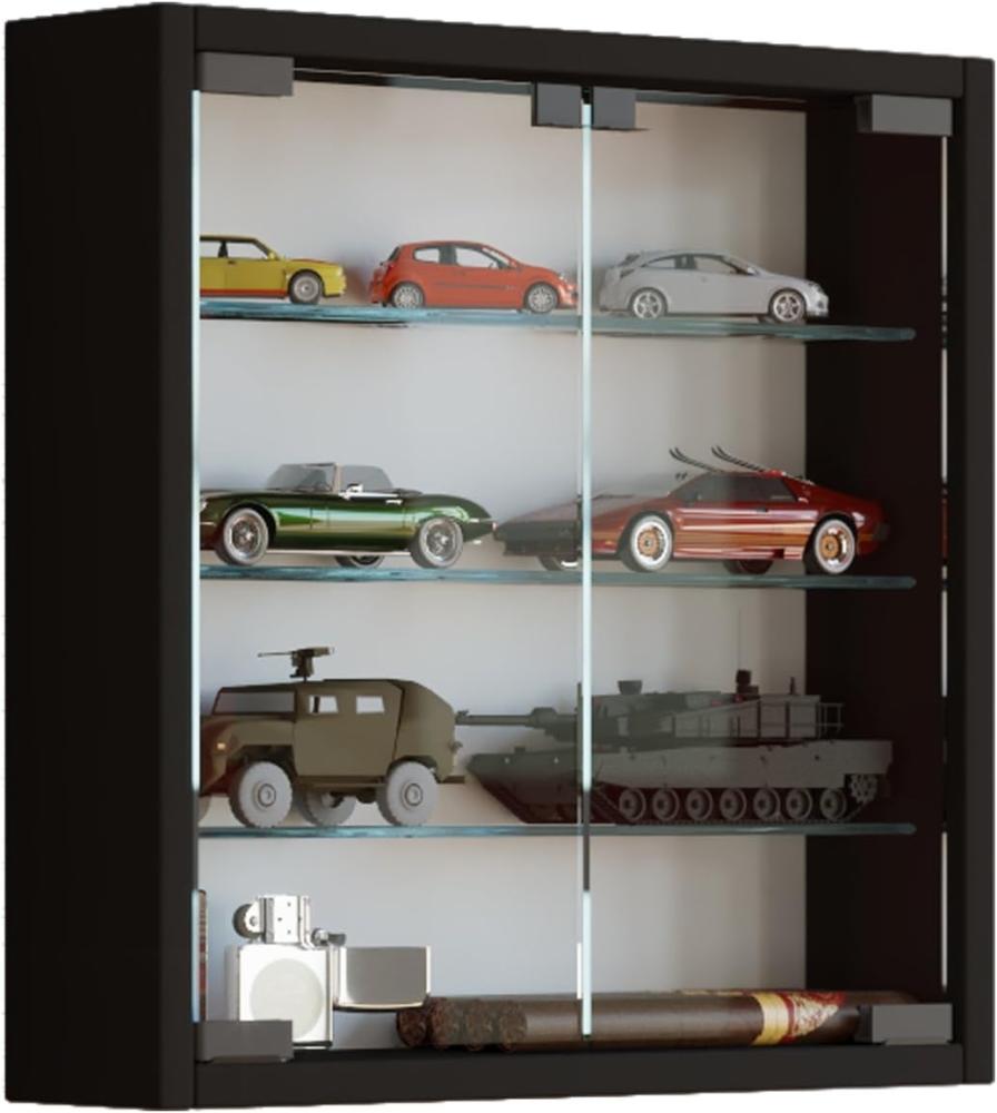 VCM Wandvitrine Mandosa 912944 Schwarz H. 40 x B. 40 x T. 10 cm Bild 1