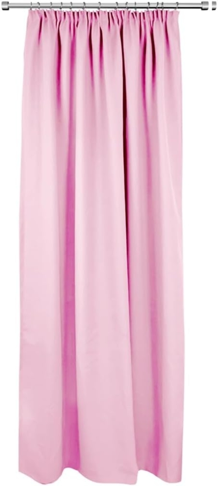 Rollmayer 'Vivid' 2er Pack Vorhänge mit Stift puderrosa 10, 135x260 cm, blickdicht Bild 1