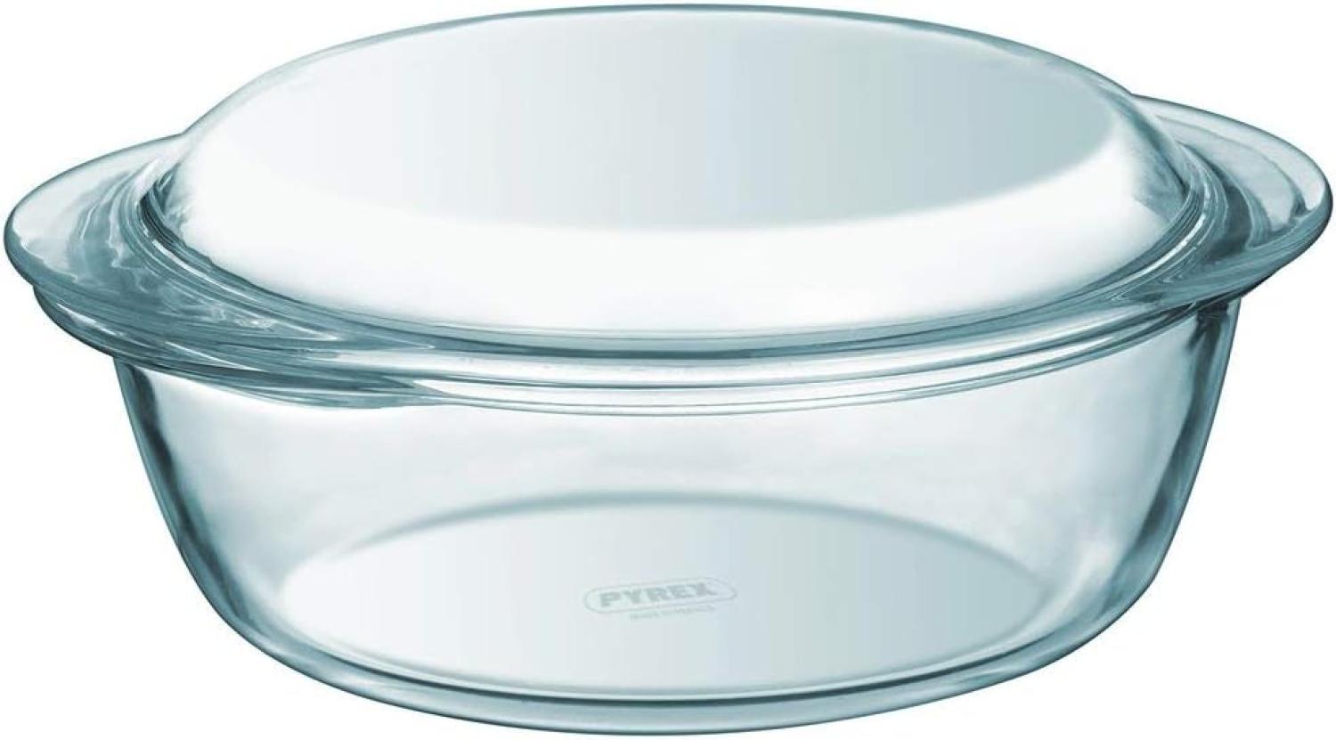 Pyrex Kasserolle mit Deckel. rund. 1. 6 + 0. 5 Liter Bild 1