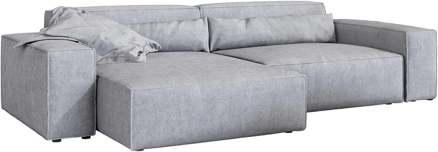 Ecksofa Sirpio XL 270x170 cm Mikrofaser, Recamiere variabel, Grau Bild 1