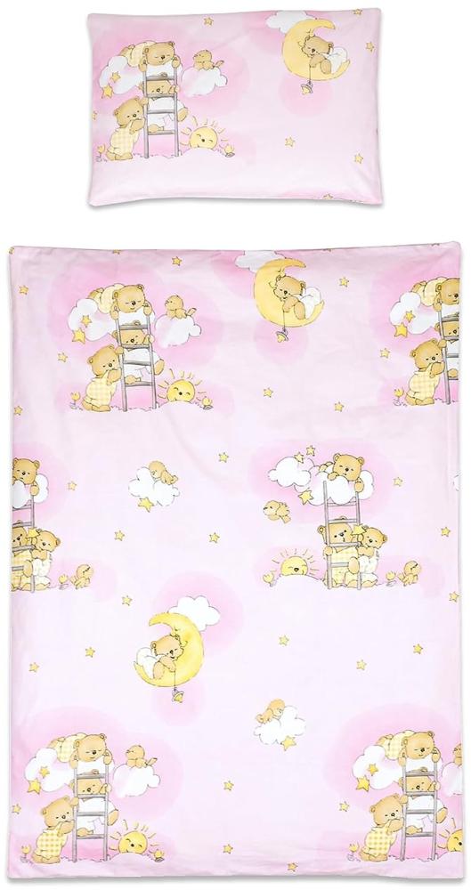 Babybettwäsche-Set 2-teiliges Baby Kinder Bettbezug 150 x 120 cm mit Kopfkissenbezug Bild 1