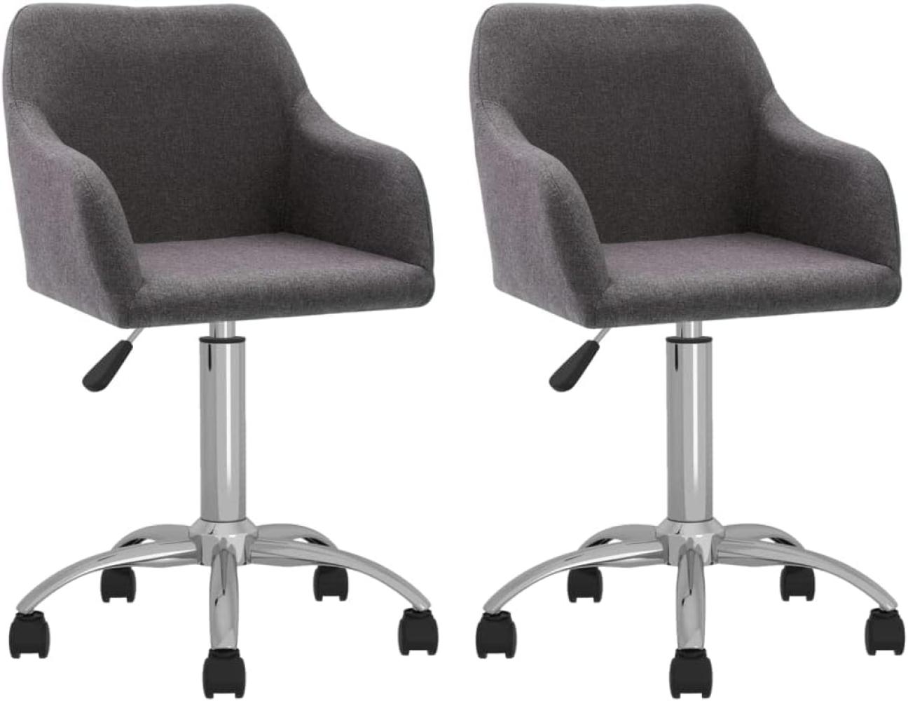 vidaXL Esszimmerstühle 2 Stk. Drehbar Taupe Stoff [330643] Bild 1