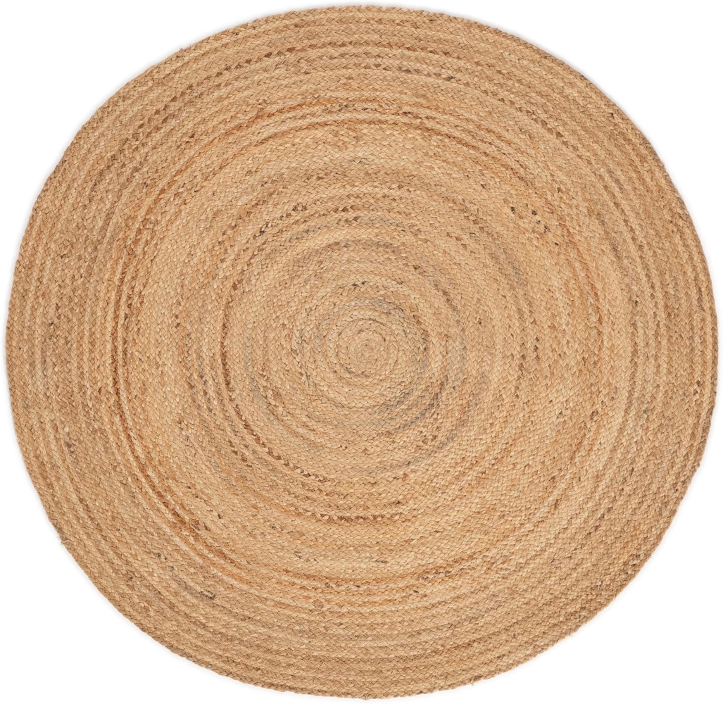 carpetfine Teppich Nele Juteteppich Naturfaser, rund, Höhe: 6 mm, geflochtener Wendeteppich aus 100%Jute, in rund und oval, viele Größen Bild 1