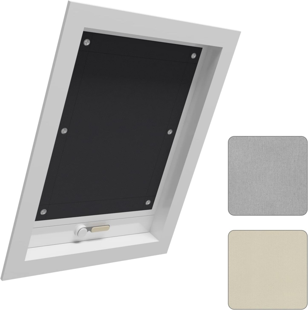 Dachfensterrollo, Woltu, 1x Thermorollo Dachfenster ohne Bohren, mit Saugnapf Bild 1