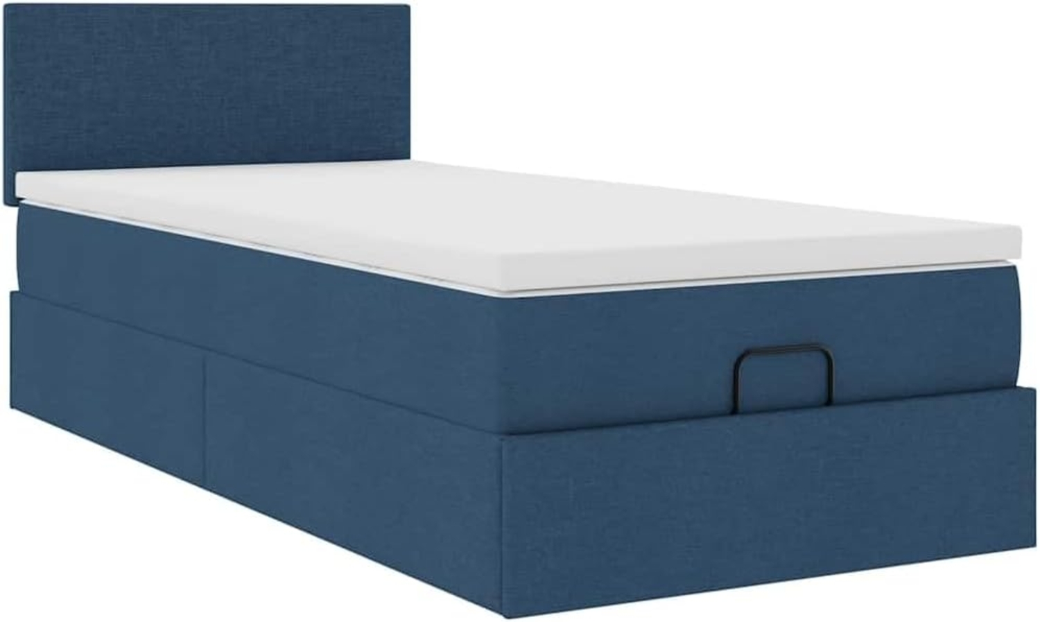 Ottoman-Bett mit Matratze Blau 90x200 cm Stoff 3311351 Bild 1