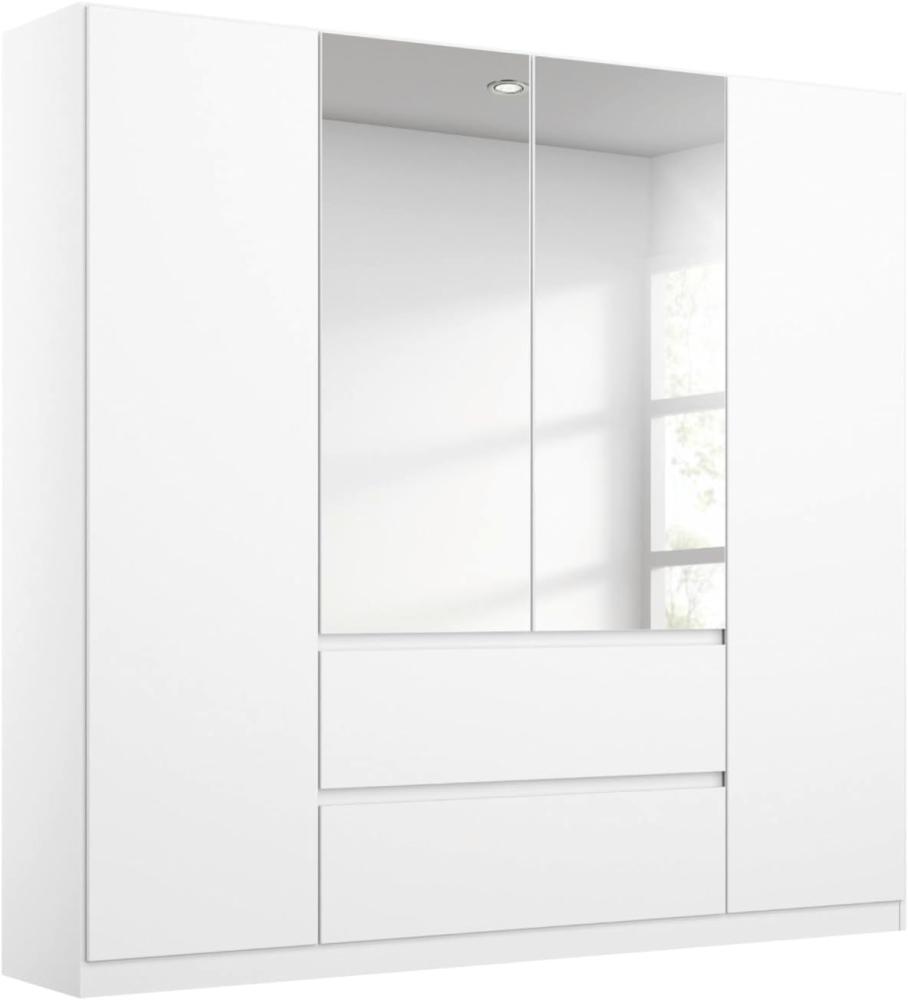 Kleiderschrank Drehtürenschrank Nidda | 4-türig | mit Spiegel | Alpinweiß Bild 1