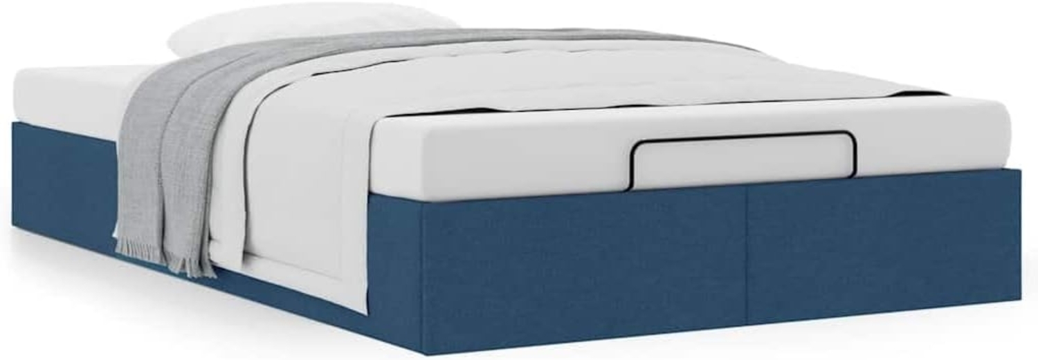 Ottoman-Bett ohne Matratze Blau 120x190 cm Stoff 3310867 Bild 1