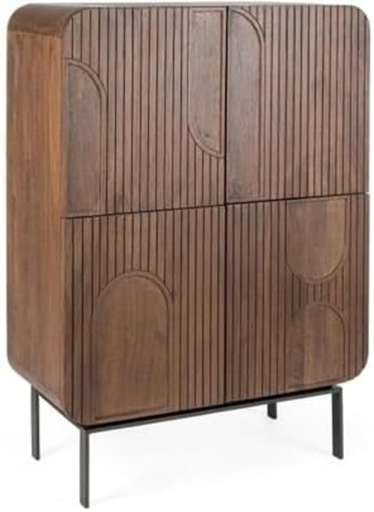 Highboard Orissa aus Mangoholz, Braun Bild 1