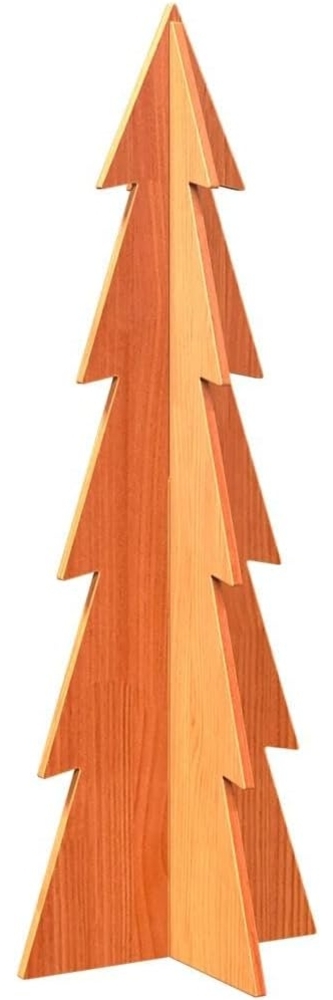 vidaXL Weihnachtsbaum zum Schmücken Wachsbraun 112cm Massivholz Kiefer 858173 Bild 1
