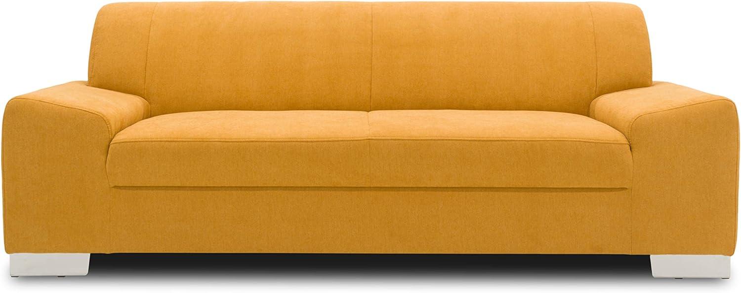 DOMO Collection Sofa Alisson, 3er Couch, 3-Sitzer, 3er Garnitur, 199x83x75 cm, Polstergarnitur in gelb Bild 1