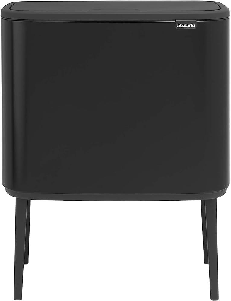  Brabantia 'Bo Touch Bin' Mülleimer, Stahl, 33 (3x 11) Liter, Schwarz matt Bild 1